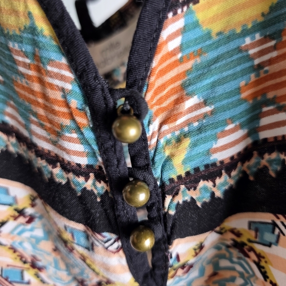 Mlle Gabrielle Black and Brown Aztec Sundress - Picture 10 of 13